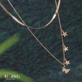 Xuping Star Link Butterfly Pendent Necklace